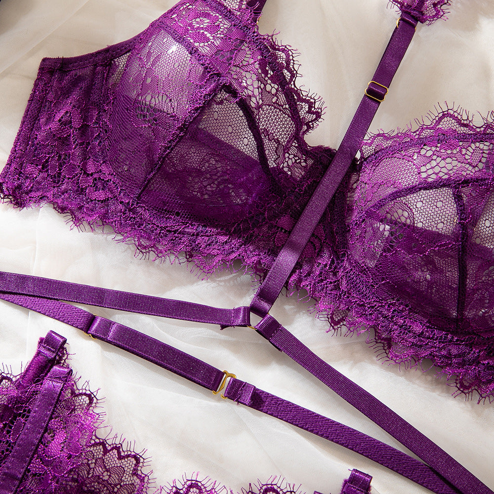 "Purple Seduction" Lace Lingerie Set