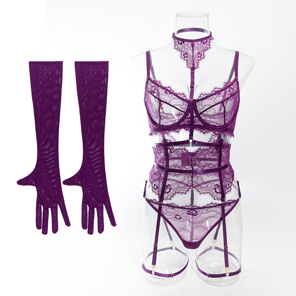 "Purple Seduction" Lace Lingerie Set