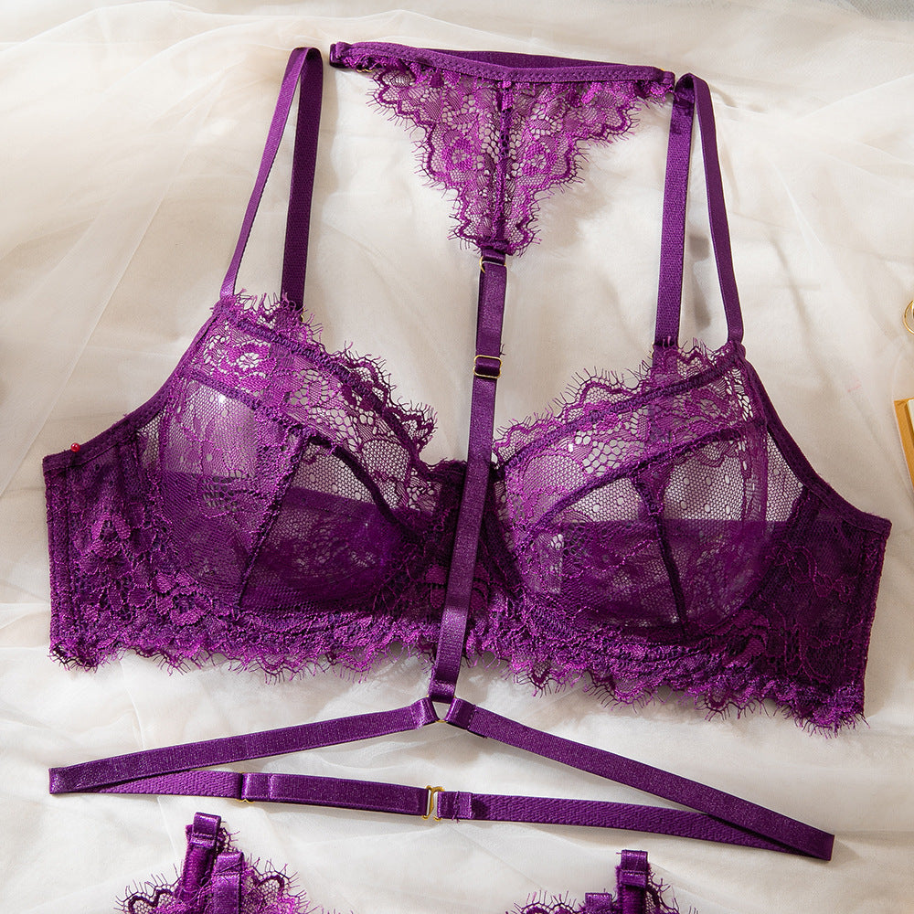 "Purple Seduction" Lace Lingerie Set
