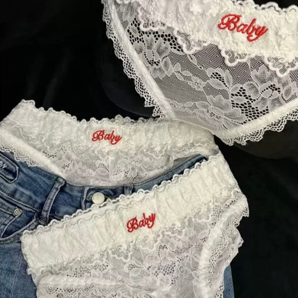 "Baby" White Lace Panty