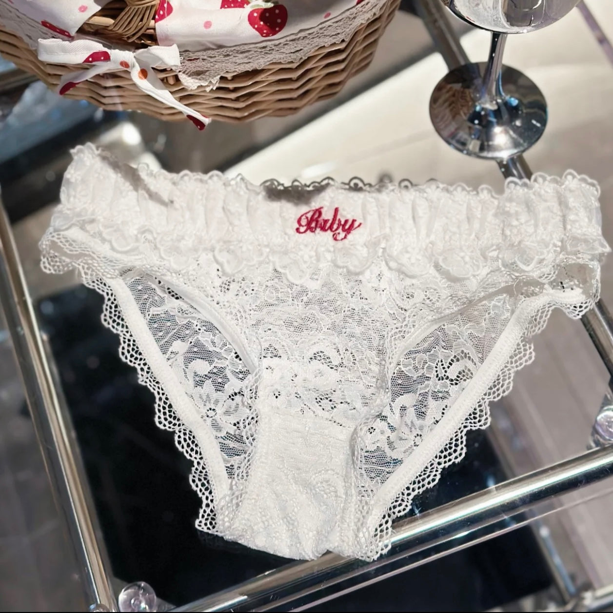 "Baby" White Lace Panty